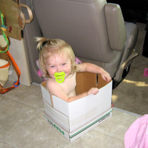 ...and one baby in a box!